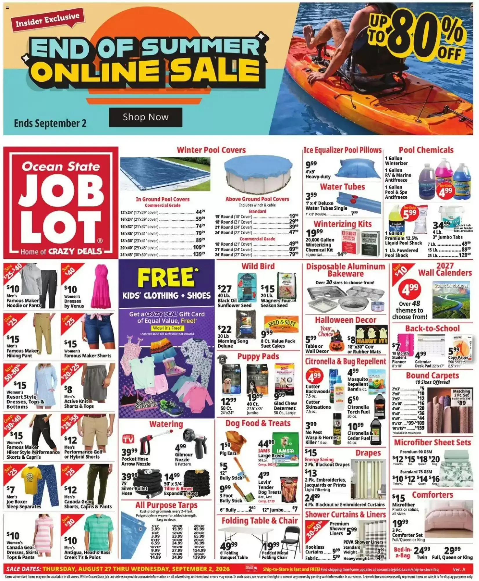 Weekly ad Ocean State Job Lot - End of Summer Online Sale from August 27 to September 2 2026 - Page 1