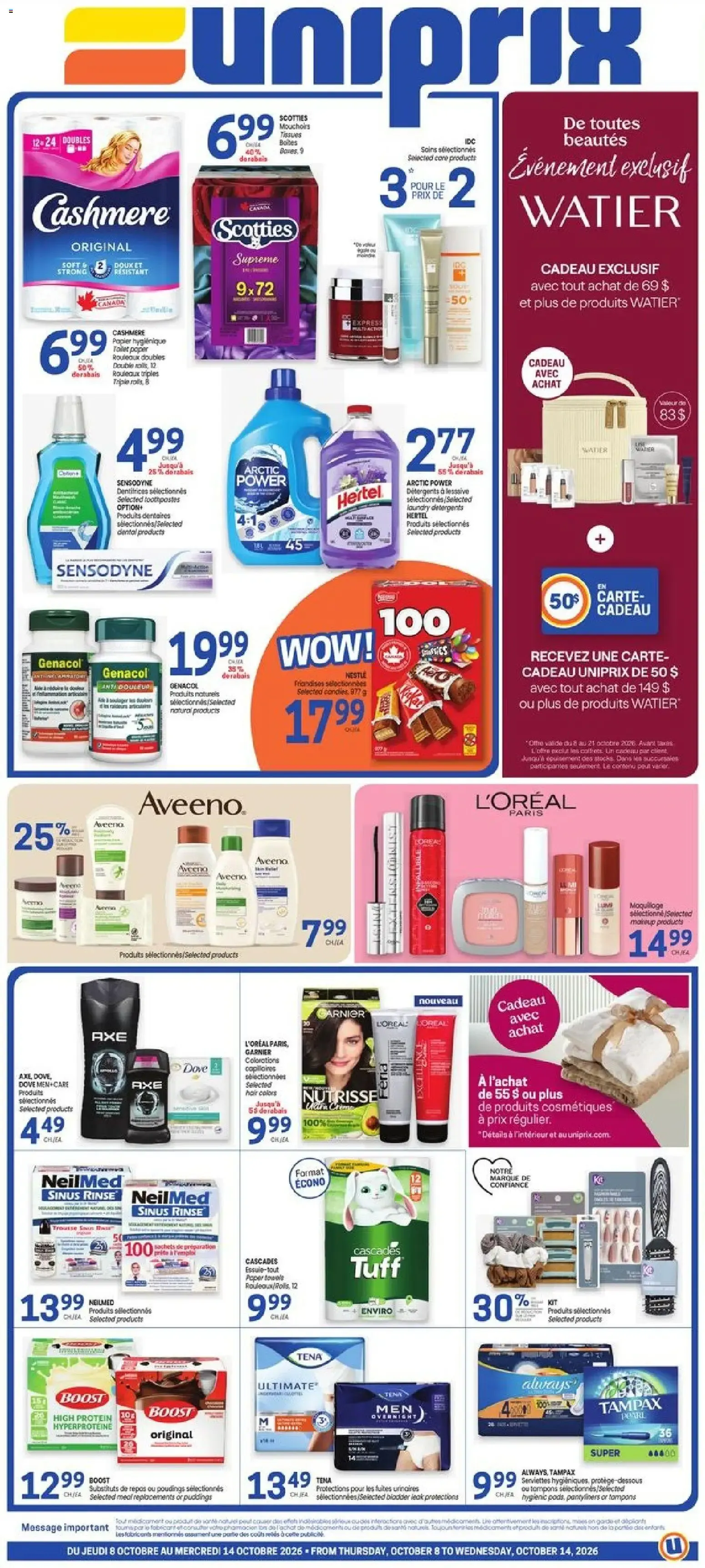 Uniprix weekly flyer / circulaire from Oct 8, 2026 > weekly specials & deals from October 8 to October 14 2026 - flyer page 1