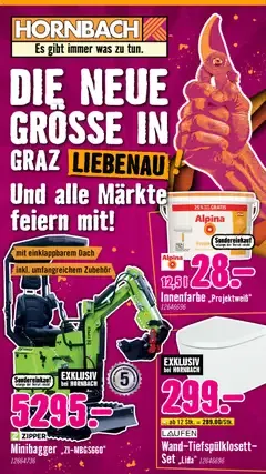 Hornbach Die neue Grosse in Graz Liebenau von 16. September bis 14. Oktober 2026 - Flugblätt seite  1