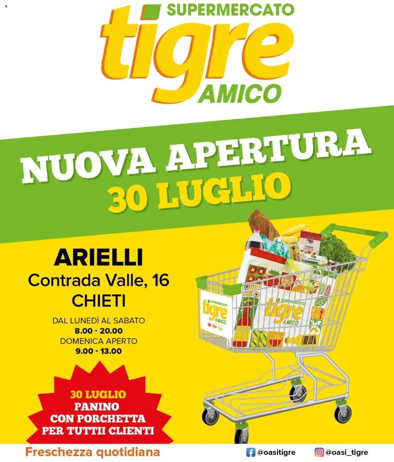 Nuova Apertura Supermercato Tigre Amico Arielli da 30 luglio a 9 agosto di 2026 - Pagina del volantino 1