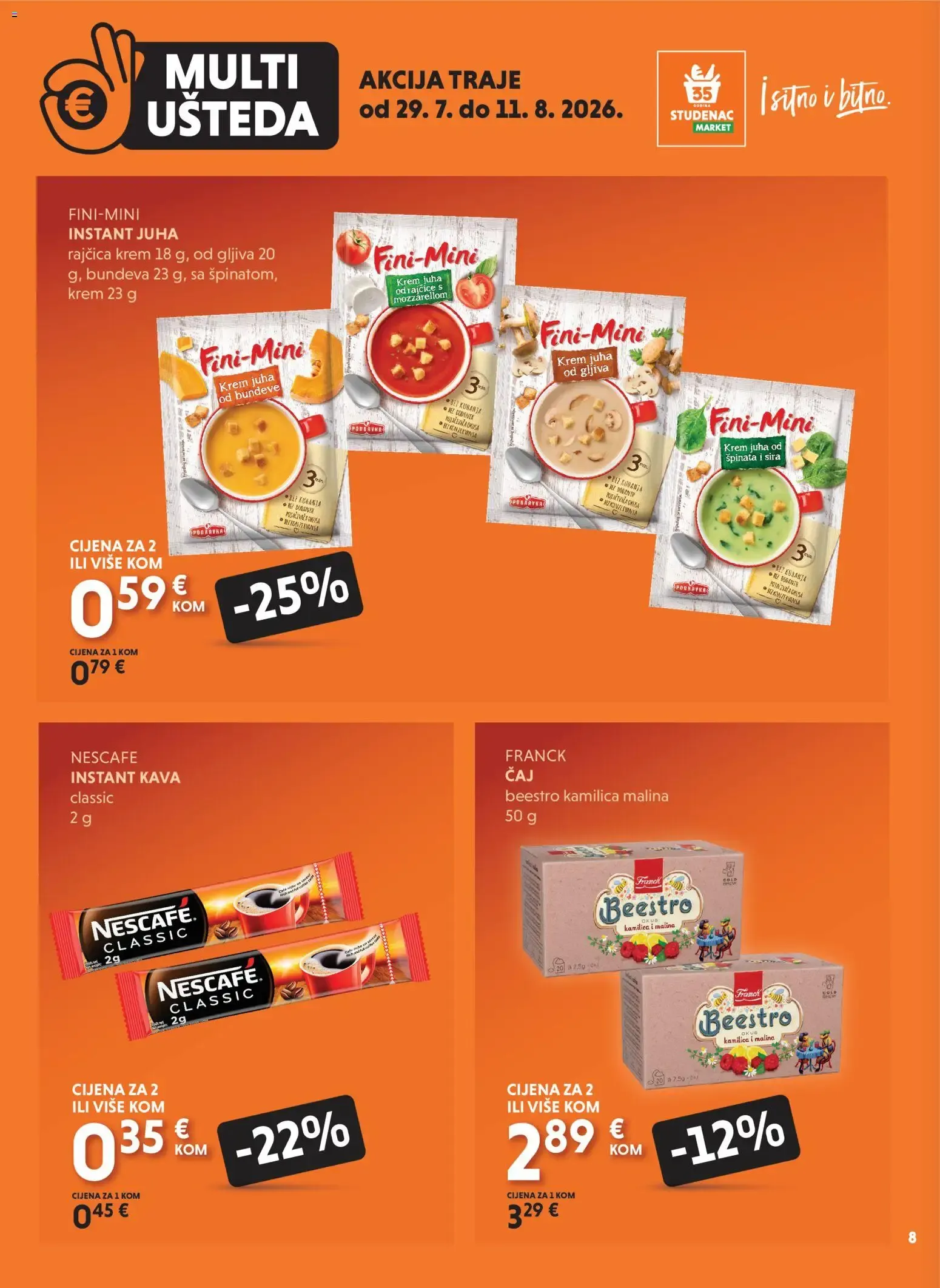 Katalog Multi Ušteda: Uzmi više, plati manje od 29. srpnja do 11. kolovoza 2026. - Pregled Stranica 8