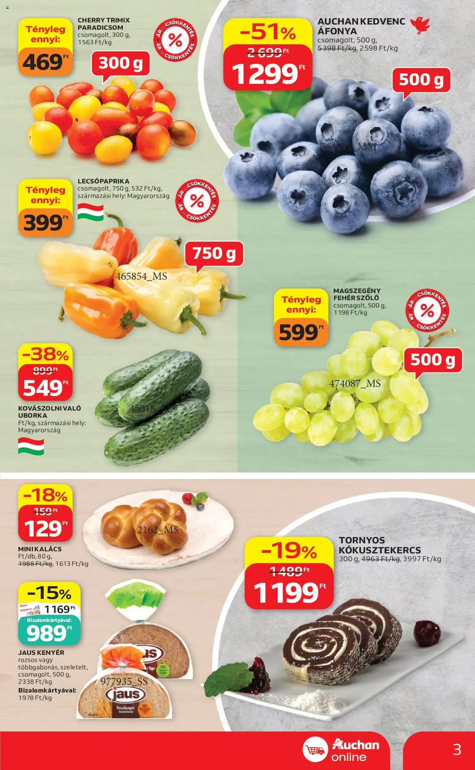Katalógus Auchan Szupermarket akciós újság - 2026.08.21. -tól/töl > akció, lapozható szórólap 🛍️ augusztus 21.-tól augusztus 26.-ig 2026. - Oldal 3