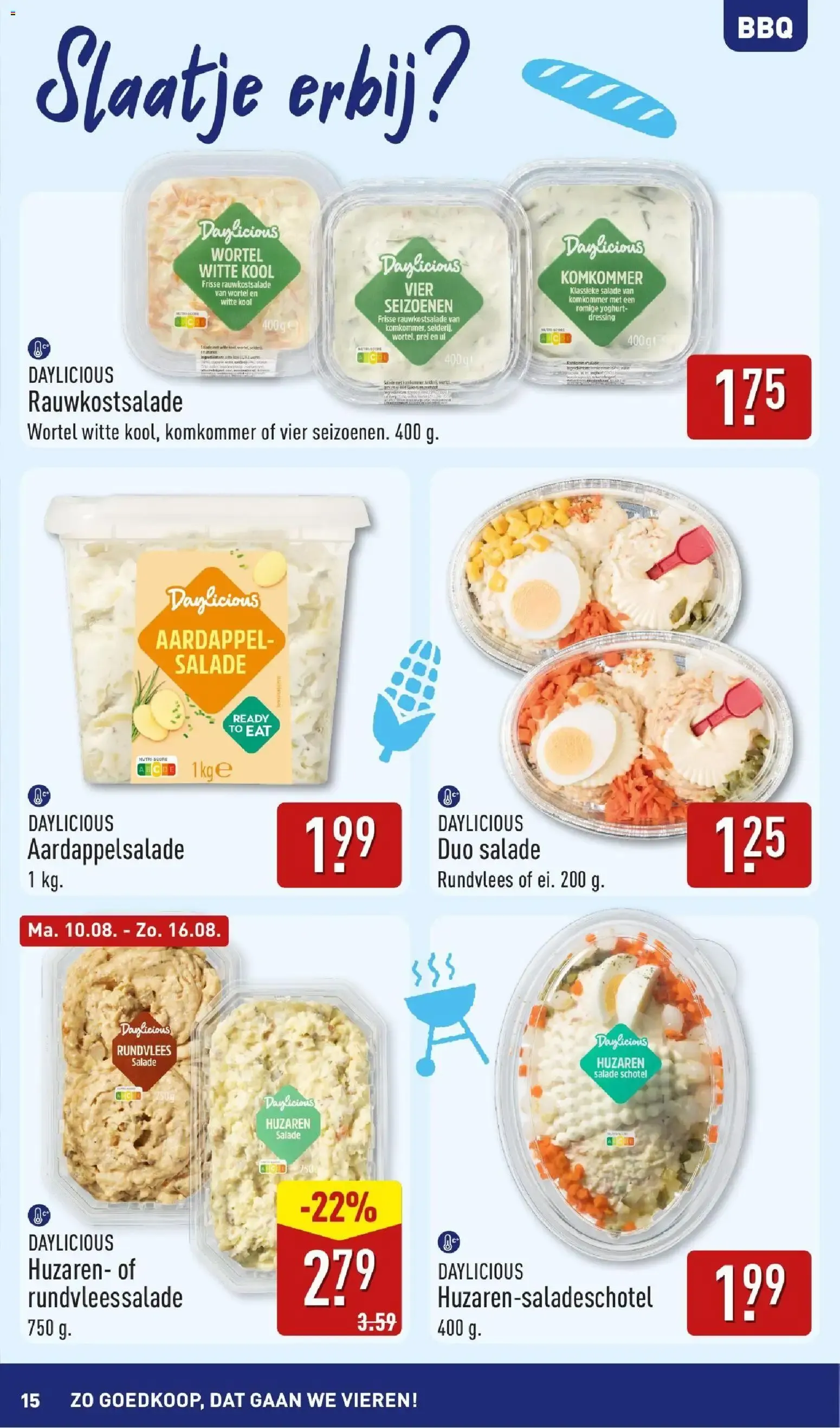 Aldi: Zo Goedkoop, dat gaan we vieren! Inspiración de verano para la BBQ van 10 augustus tot 16 augustus 2026 - Folder pagina 15