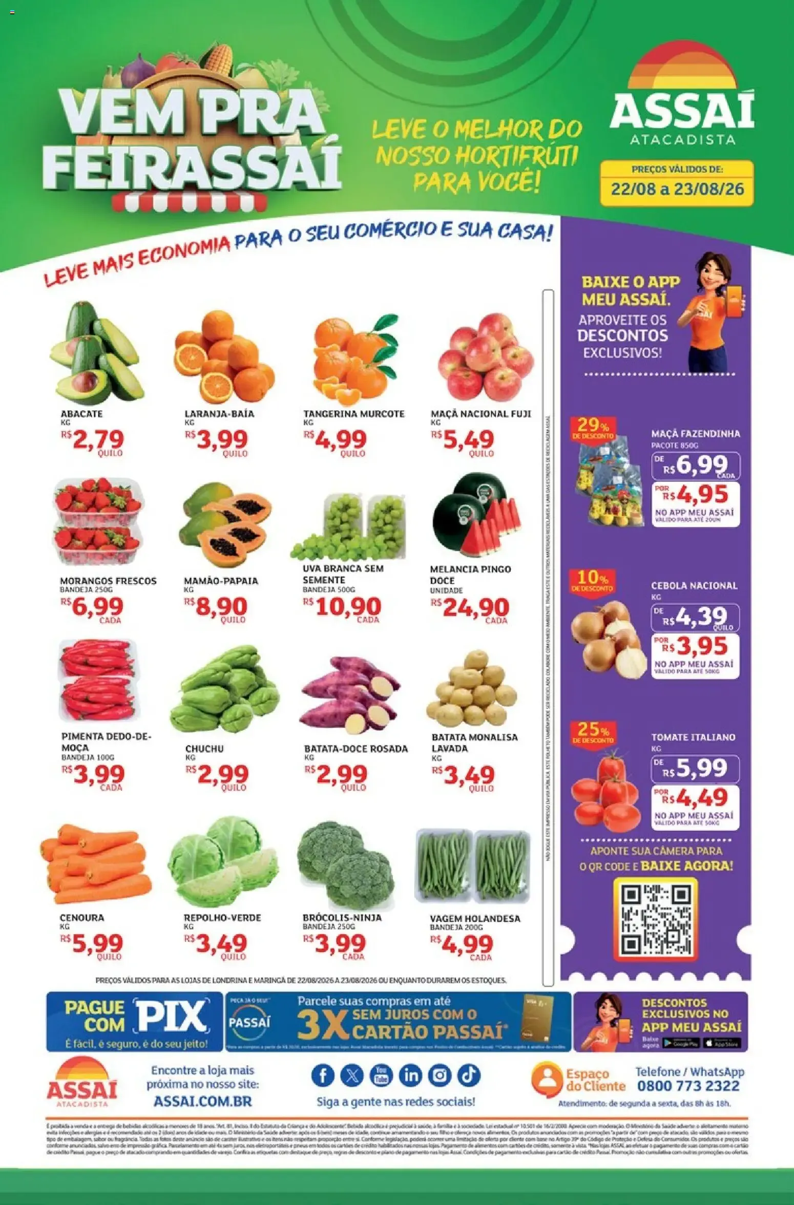 Encarte de Assaí Atacadista ofertas - PR de 22/08/2026 | Promoções Online 22 de agosto até 23 de agosto 2026 - Pagina 1