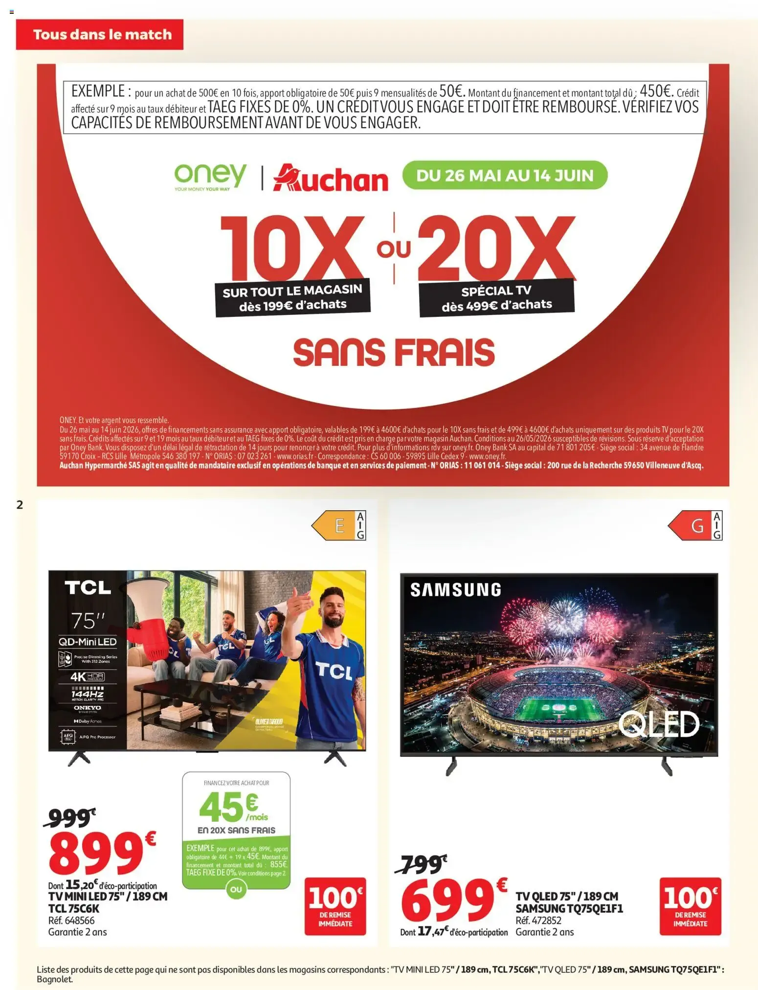 Tous dans le match, Pros des bons plans du 26 mai au 14 juin 2026 - Catalogue page 2