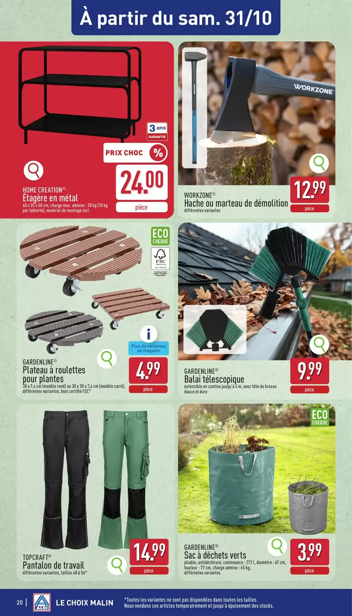 ALDI Dépliant del 26 al 31 de octubre van 26 oktober tot 31 oktober 2026 - folder pagina 20