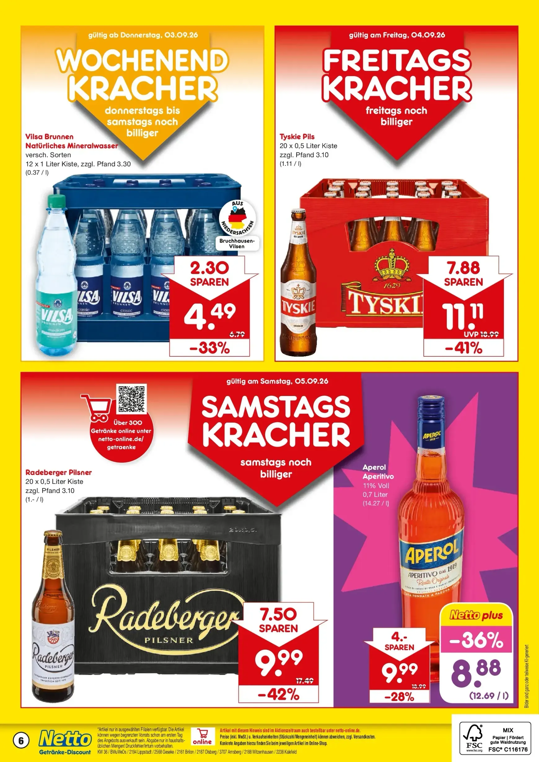 Netto Marken Discount - Lippstadt, Geseke, Brilon, Olsberg, Arnsberg, Witzenhausen, Kalefeld Prospekt – von Montag 31.08.2026 bis Samstag 05.09.2026 von 31. August bis 5. September 2026 - Prospekt seite 6