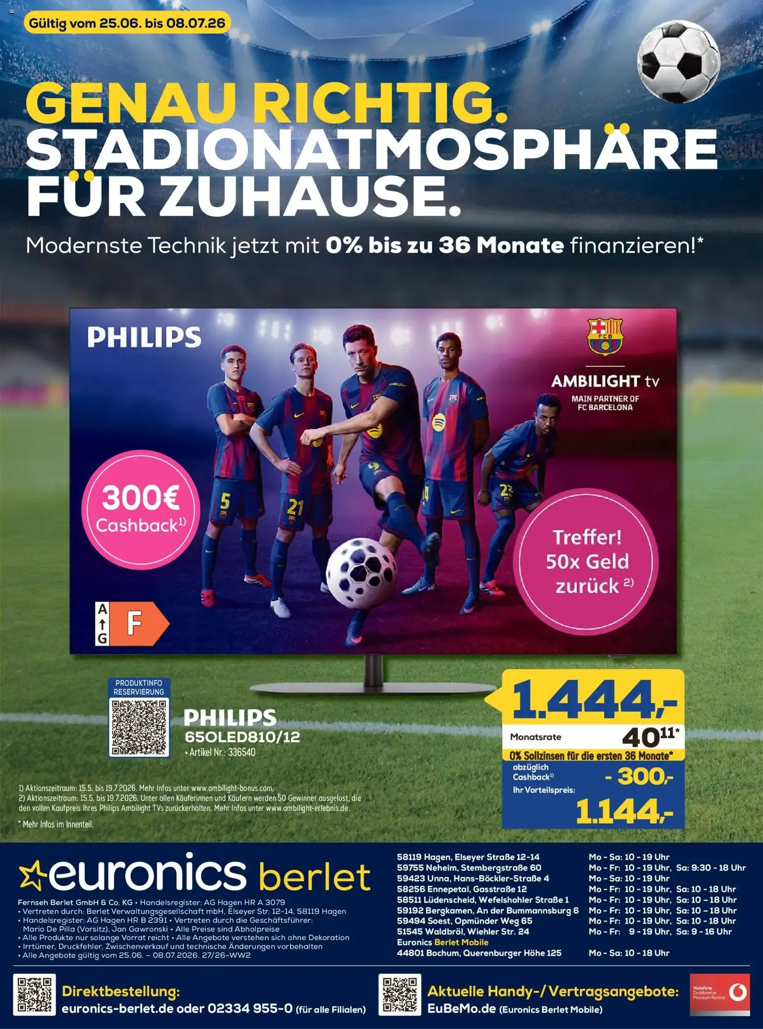 GENAU RICHTIG. NEUESTE TECHNIK GRATIS FREI HAUS. von 25. Juni bis 8. Juli 2026 - Prospekt seite 20
