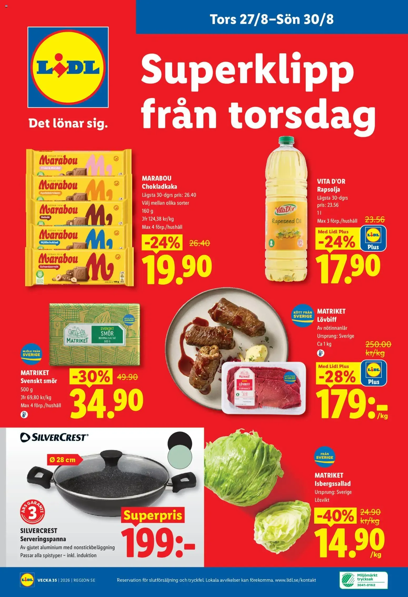 Lidl erbjudanden från 24/08/2026 - 30/08/2026 > Reklamblad nuvarande rabatter från 24 augusti till 30 augusti 2026 - Reklamblad sidor 27