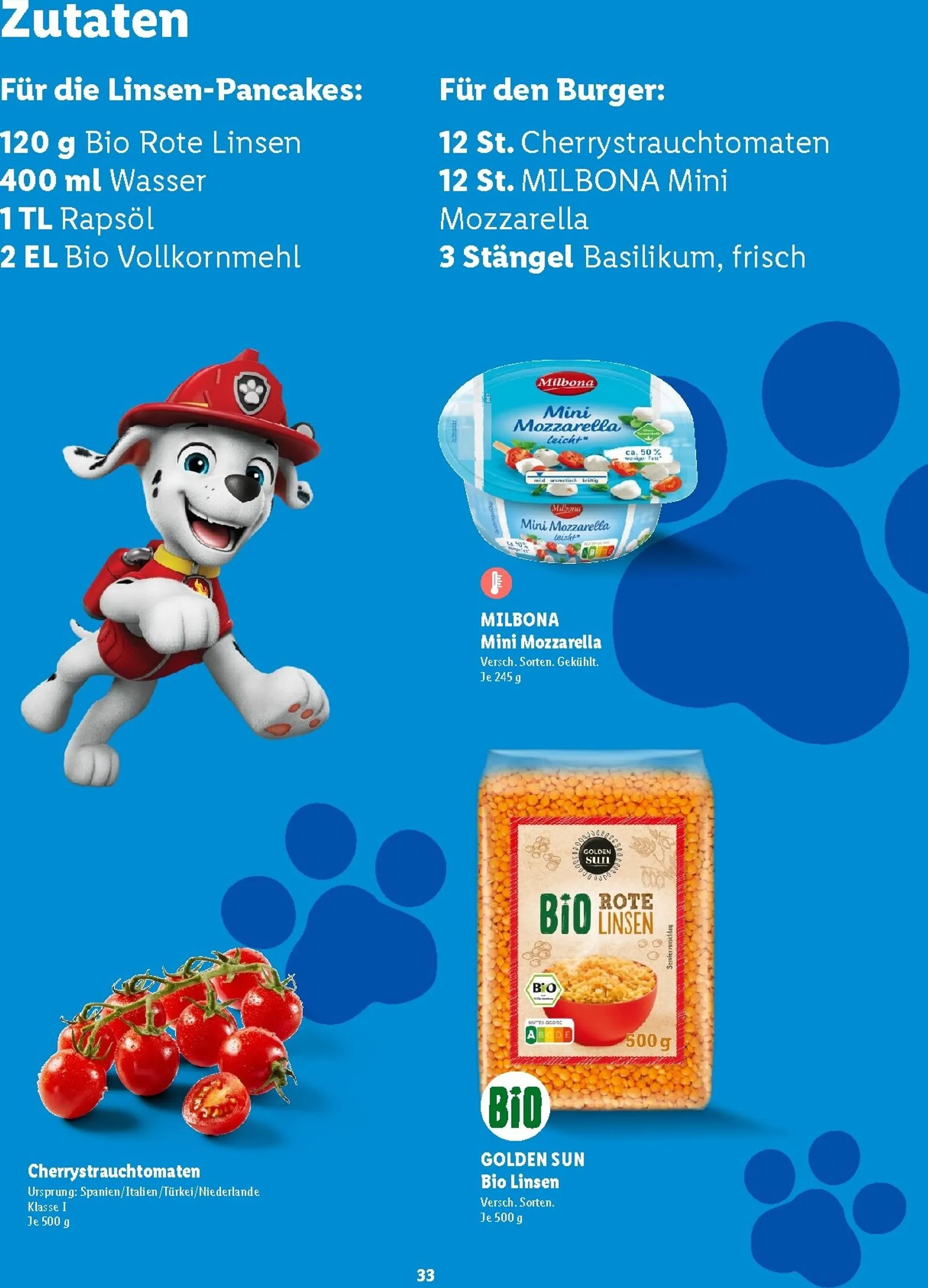 Lidl - Paw Patrol Rezeptheft Prospekt – von Montag 20.07.2026 bis Sonntag 23.08.2026 von 20. Juli bis 23. August 2026 - Prospekt seite 33