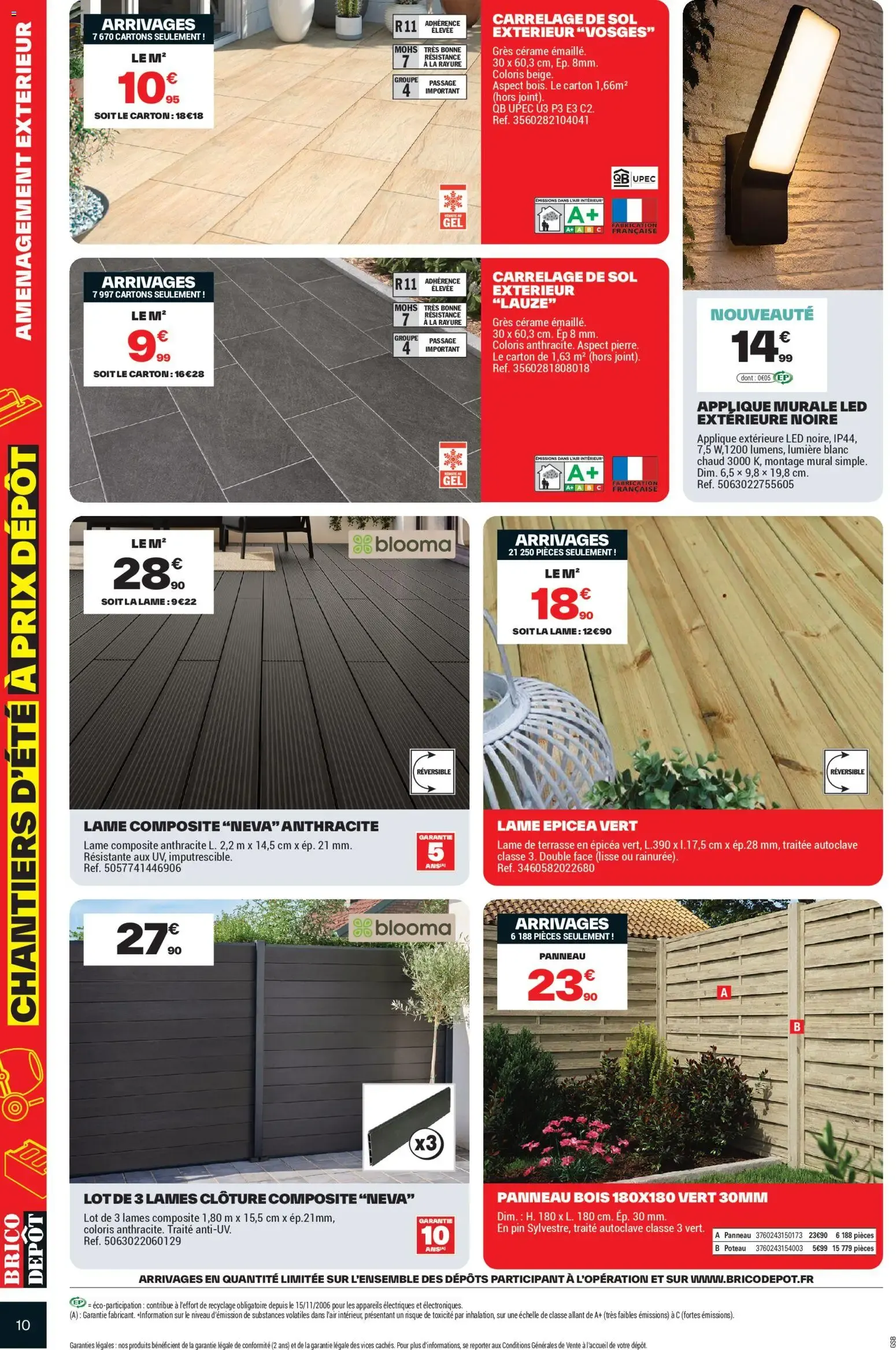CHANTIERS D'ÉTÉ À PRIX DÉPÔT du 3 juillet au 16 juillet 2026 - Catalogue page 10