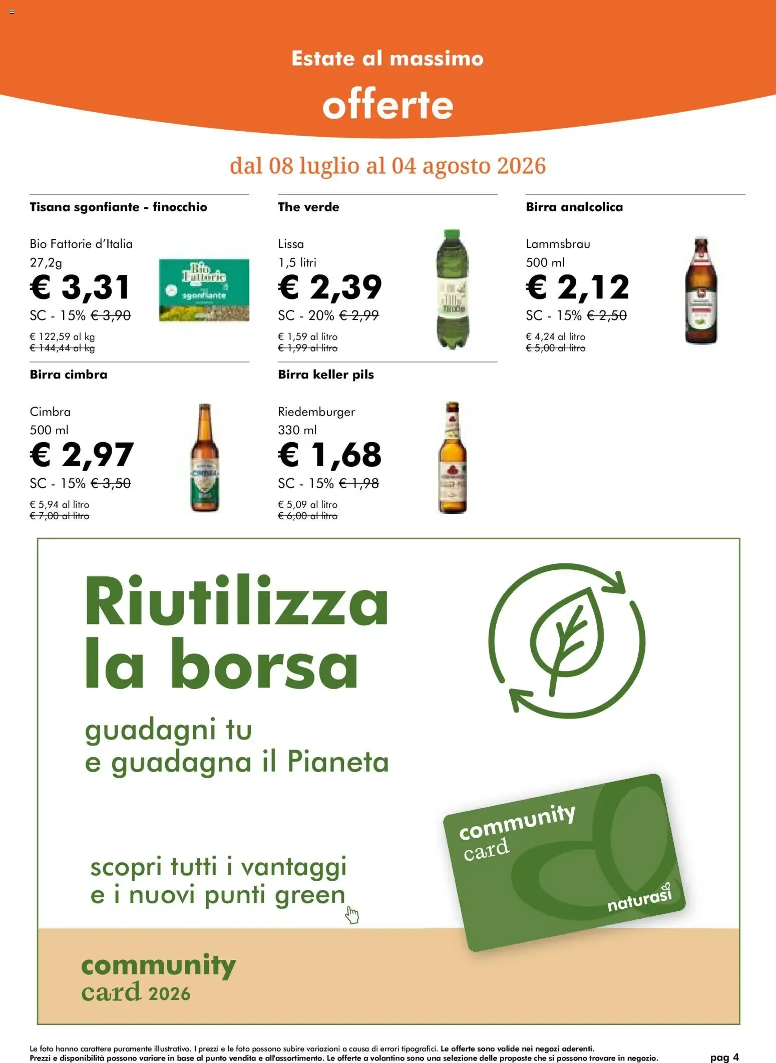 NaturaSì Offerte Luglio 2026 da 1 luglio a 31 luglio di 2026 - Pagina del volantino 4