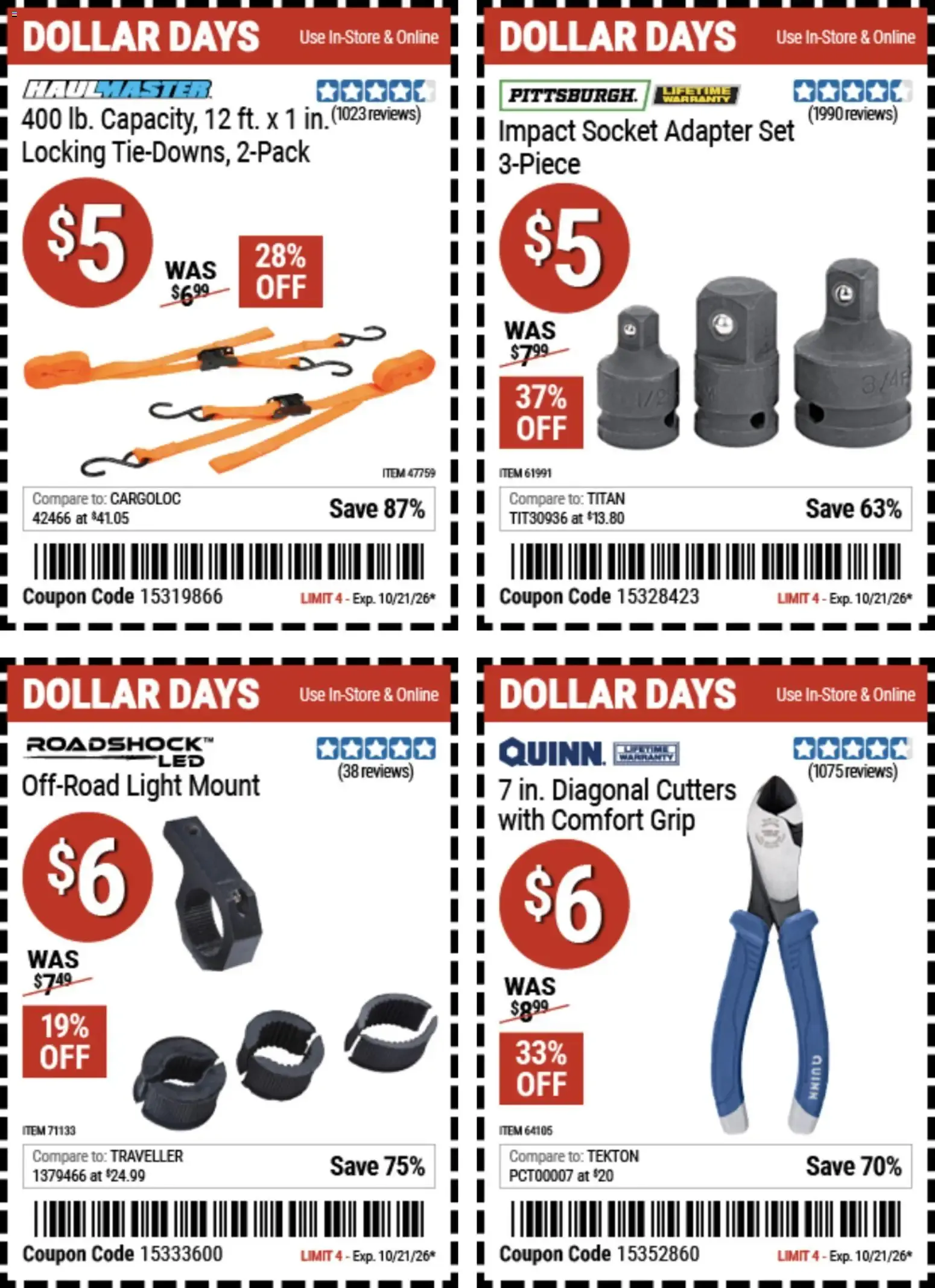 Weekly ad Harbor Freight Dollar Days (10/08 - 10/21 2026) - Flyer from October 8 to October 21 2026 - Page 5