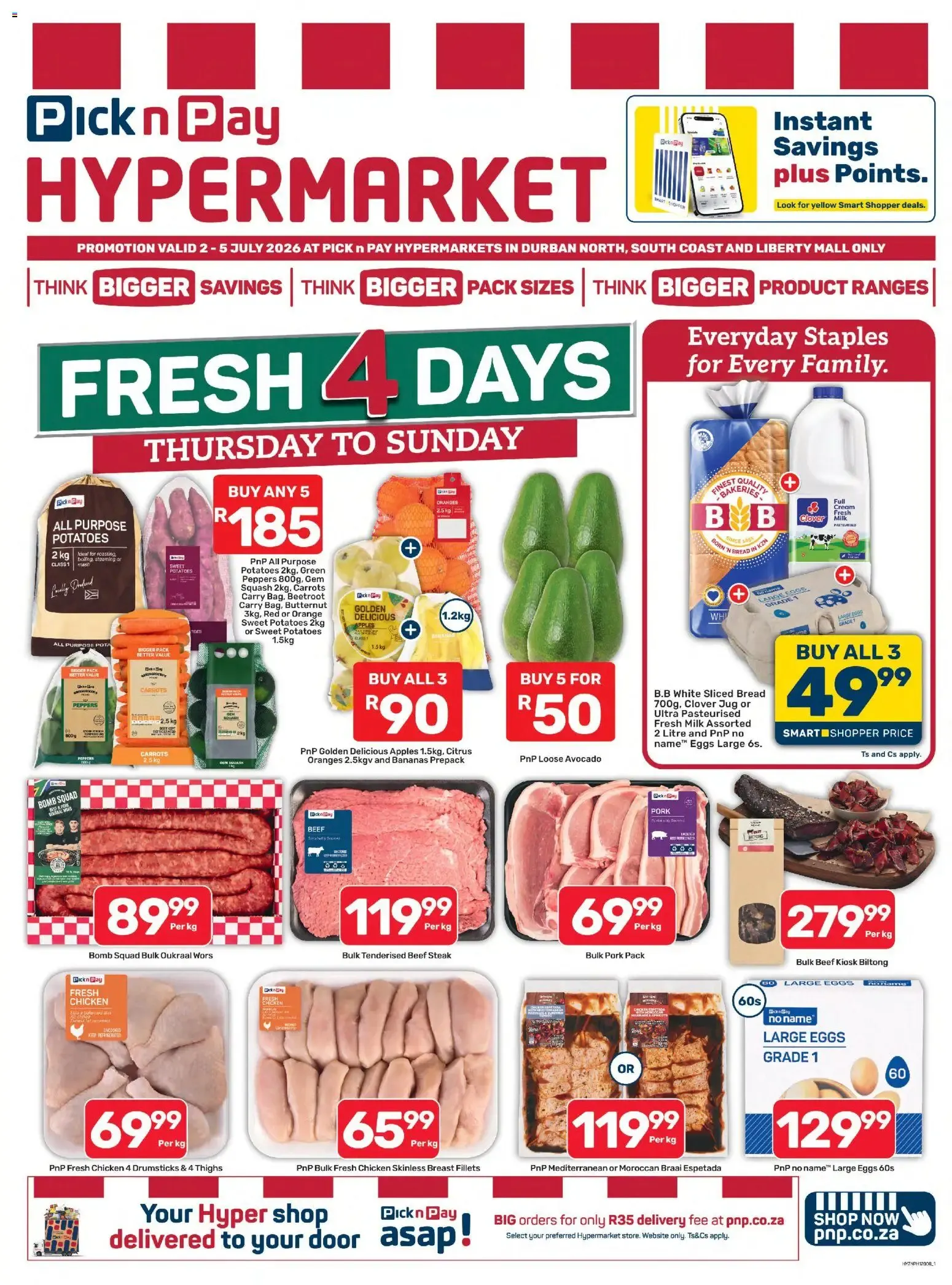 Pick n Pay KwaZulu-Natal - Hypermarket Fresh Specials (02/07/2026 - 05/07/2026) Online from 2 July to 5 July 2026 - Catalogue Page 1