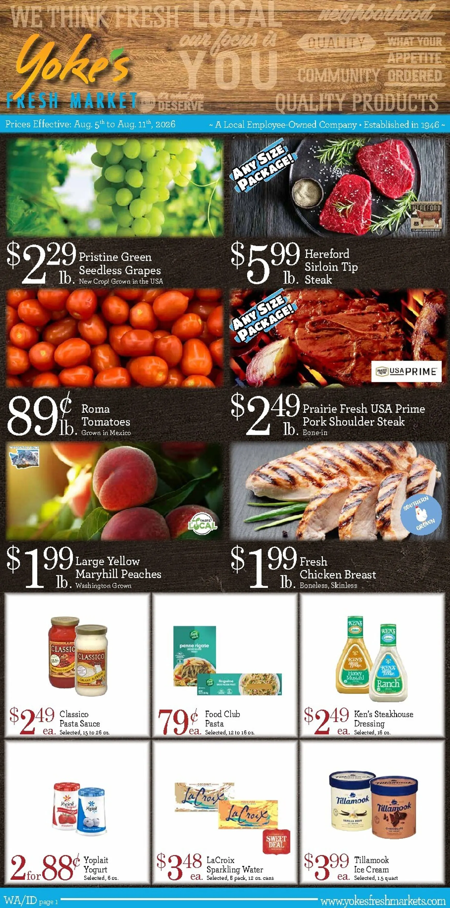 Current Yoke's leaflet valid from Wednesday 08/05/2026 to Tuesday 08/11/2026