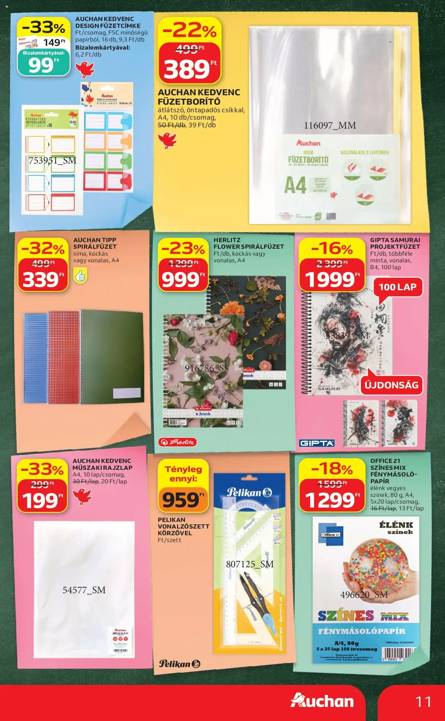 Katalógus Auchan Iskolakezdési ajánlatok - 2026.07.23. -tól/töl > akció, lapozható szórólap 🛍️ július 23.-tól július 29.-ig 2026. - Oldal 11