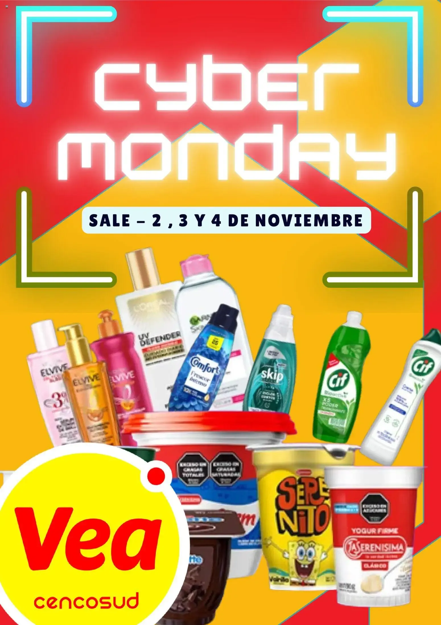 Ofertas de Vea CYBER MONDAY Folleto de 26/10/2026 2 de noviembre al 4 de noviembre 2026 - Página 1 del catálogo