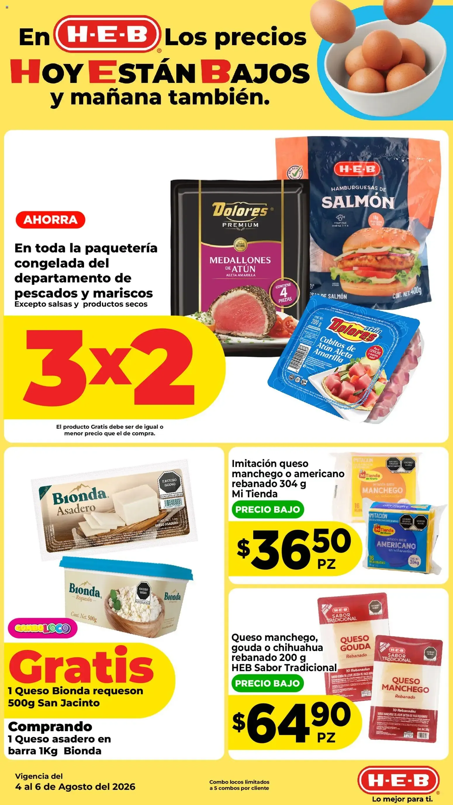 Catálogo de H-E-B folleto Los precios hoy están bajos (04/08/2026 - 06/08/2026) - catálogo en línea 4 de agosto al 6 de agosto 2026 - Pagina 2