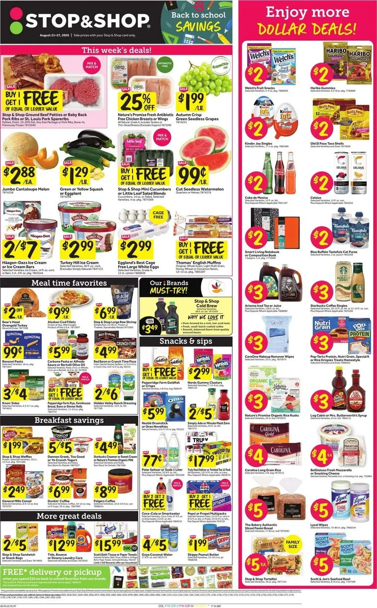 Stop & Shop | Ofertas de la Semana y Ahorros de Vuelta al Cole