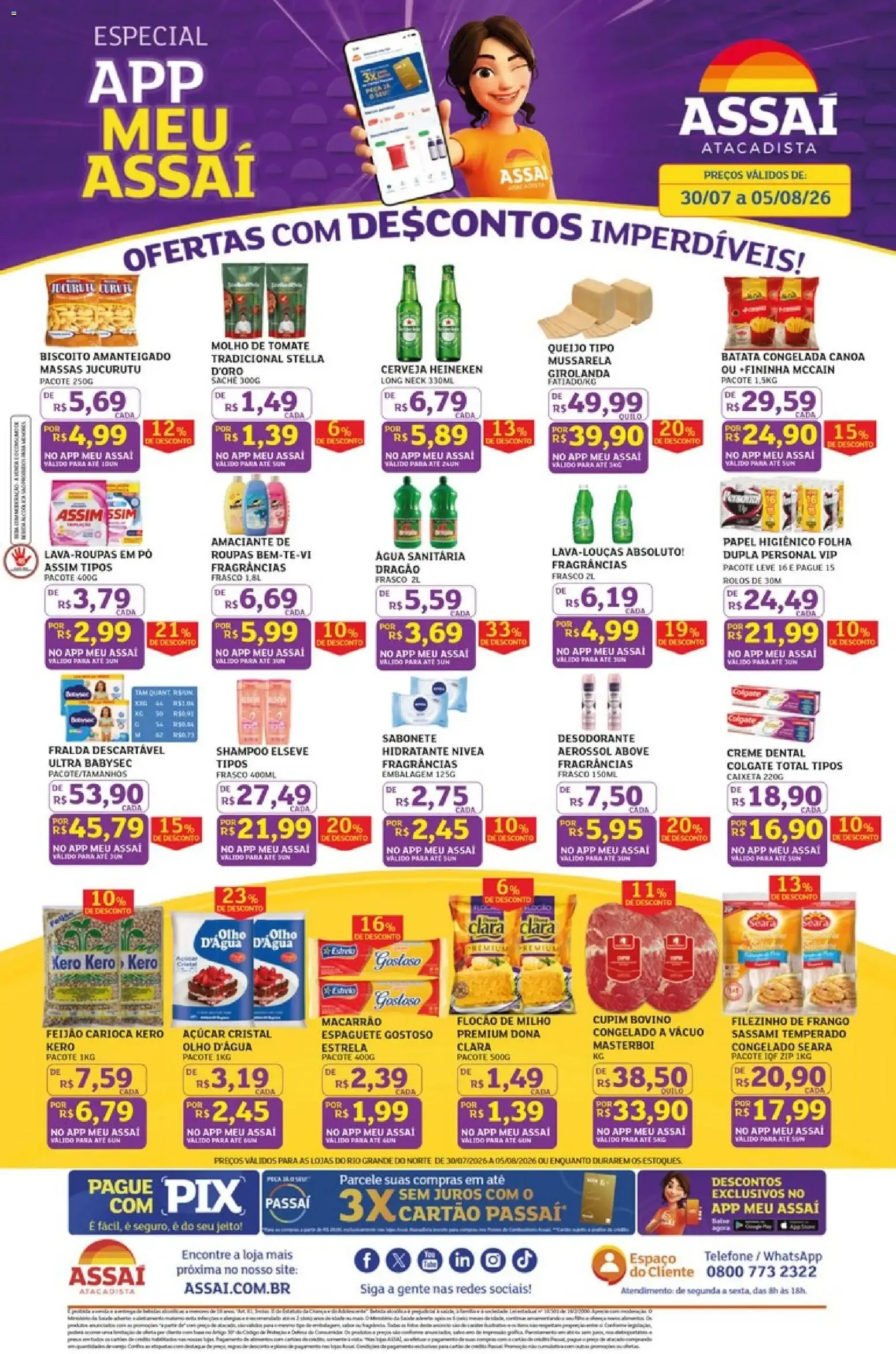 Encarte de Assaí Atacadista - Especial App Meu Assaí: Ofertas com Descontos Imperdíveis 30 de julho até 5 de agosto 2026 - Pagina 1