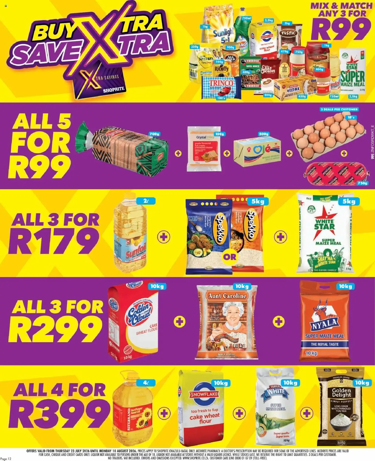 Shoprite: It's Our Major Low Price Birthday from 23 July to 10 August 2026 - Catalogue Page 12