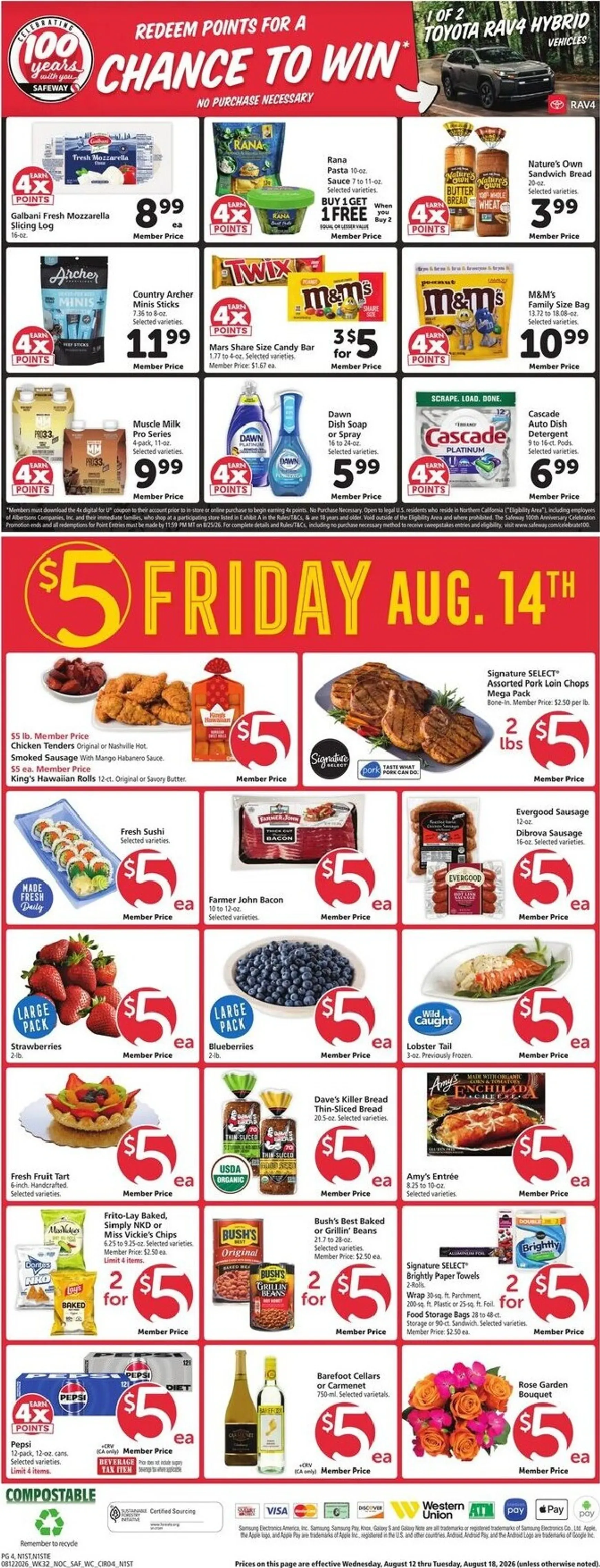 Weekly ad Safeway Fuel-Up Saturday Ad from August 12 to August 18 2026 - Page 4