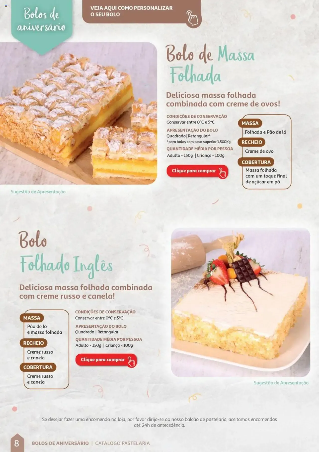Folheto Auchan Catálogo de Pastelaria » de 08/04/2024 - 31/12/2026 de 8 de abril até 31 de dezembro 2026 - Pagina 8