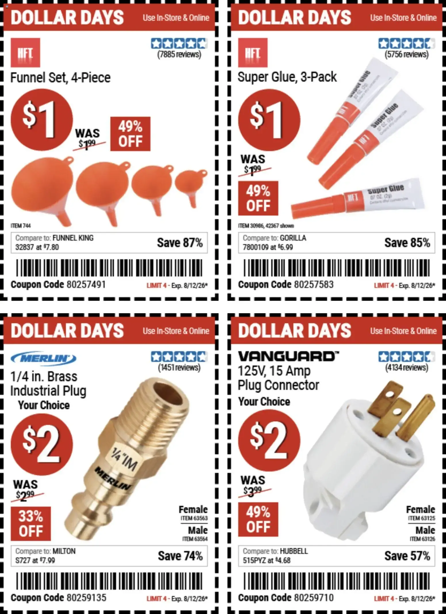 Weekly ad Harbor Freight Dollar Days (07/30 - 08/12 2026) - Flyer from July 30 to August 12 2026 - Page 2