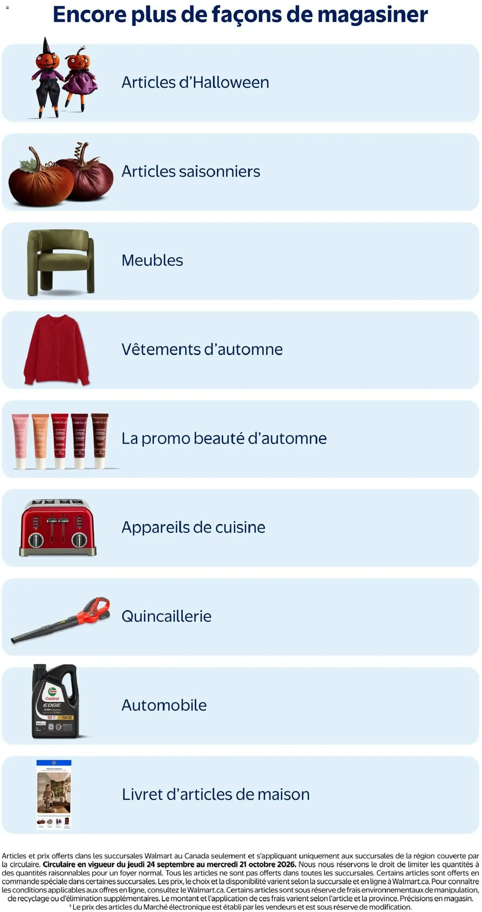Walmart circulaire - Beuté automnale from Sep 10, 2026 > weekly specials & deals from September 10 to October 21 2026 - flyer page 9