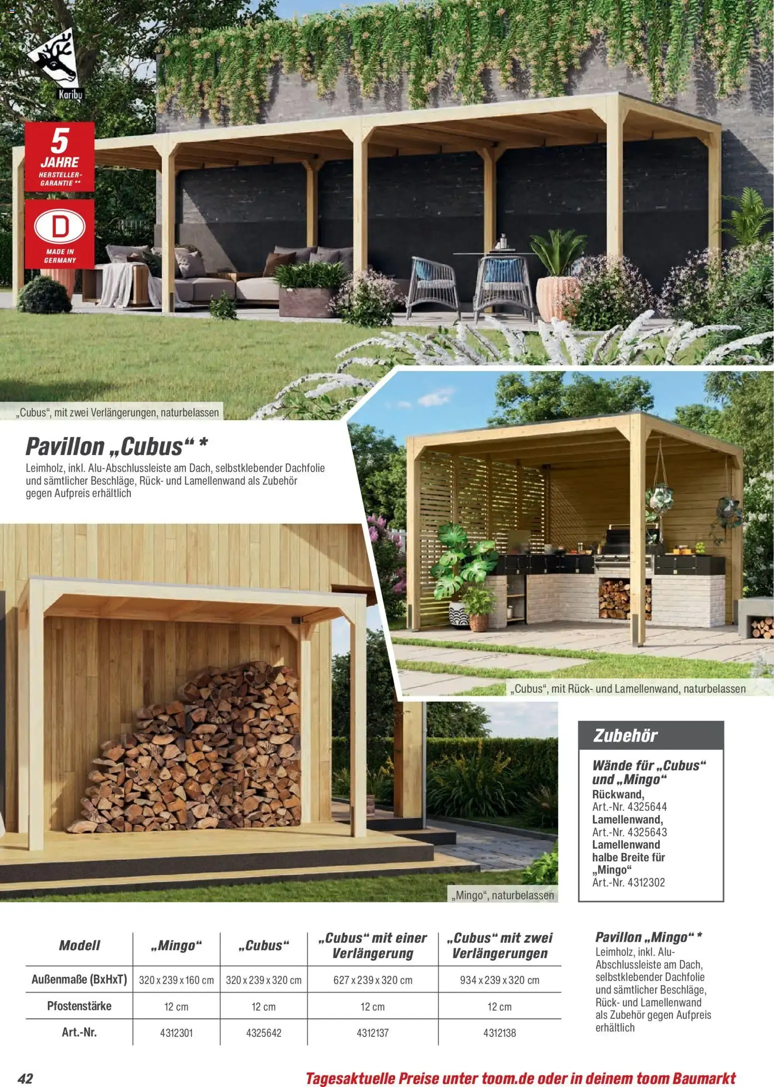 Toom Baumarkt Gartenhäuser & Carports 2026 (ab 20.02.2026) zum Blättern von 20. Februar bis 30. Juni 2026 - Prospekt seite 42