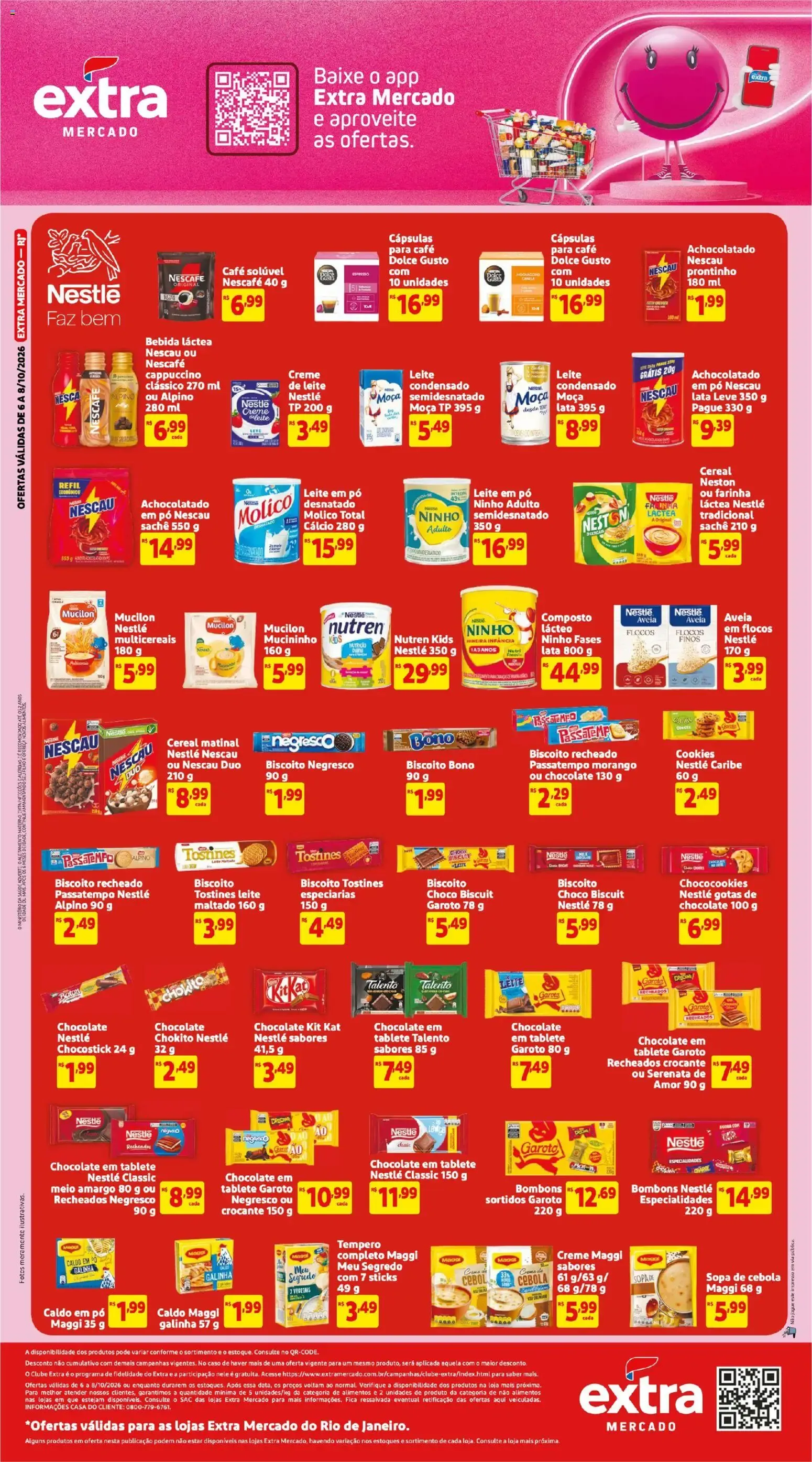 Encarte de Folheto Extra ofertas de Mercado Semanal de 06/10/2026 | Promoção 6 de outubro até 8 de outubro 2026 - Pagina 8