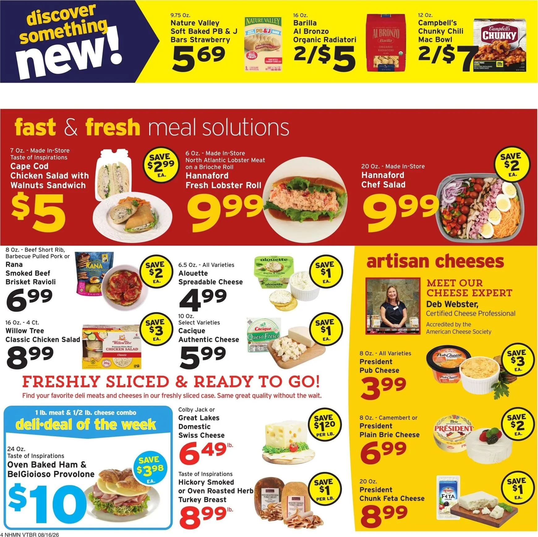 Weekly promotion Hannaford: Savings made easy. spanning from August 16 to August 22 2026 - Page 4 for Catalogue 365