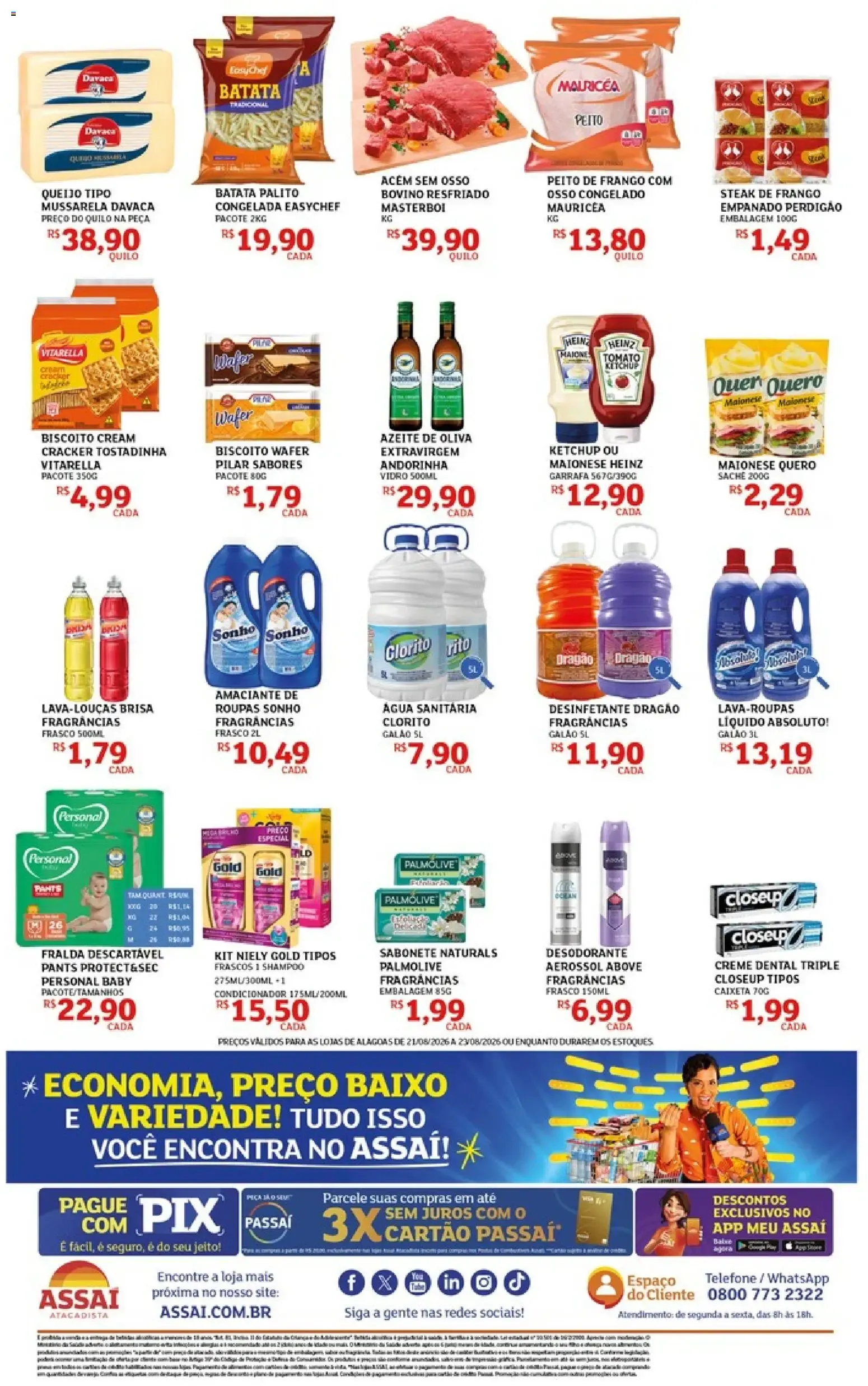 Encarte de Assaí Atacadista - Plantão da Economia 21 de agosto até 23 de agosto 2026 - Pagina 2