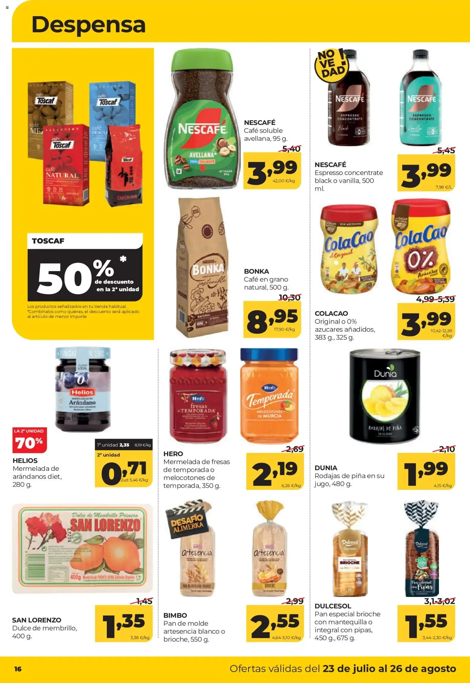 Catálogo de Alimerka: Ofertas válidas en Castilla y León y Galicia del 23 de julio al 26 de agosto 23 de julio al 26 de agosto 2026 - Página 16