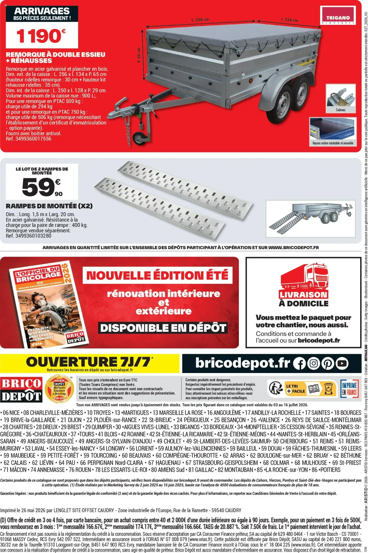 CHANTIERS D'ÉTÉ À PRIX DÉPÔT du 3 juillet au 16 juillet 2026 - Catalogue page 20