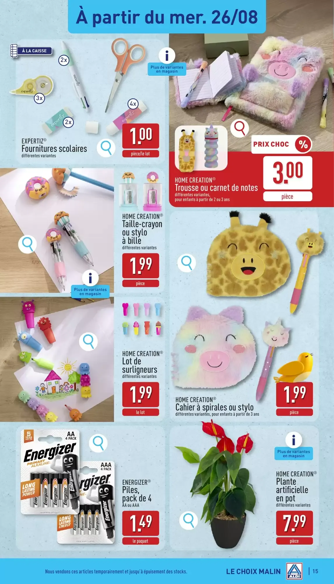 ALDI Dépliant du 24/08 au 29/08 van 24 augustus tot 29 augustus 2026 - folder pagina 15