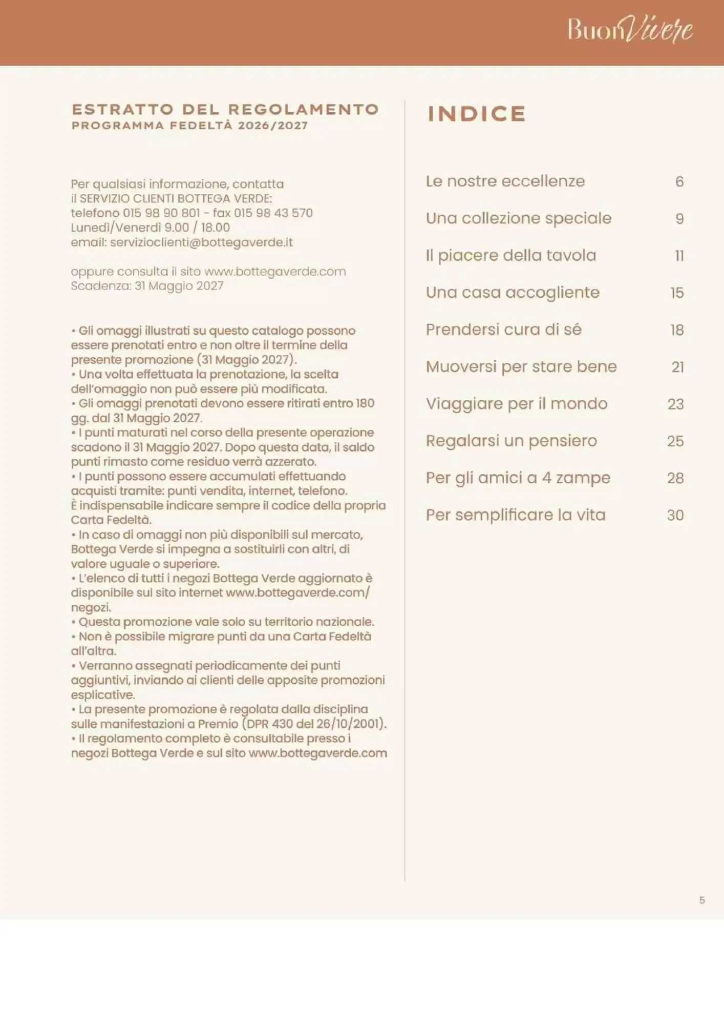 Bottega Verde Toscana Buon Vivere - Programma fedeltà da 5 giugno a 31 dicembre di 2027 - Pagina del volantino 5