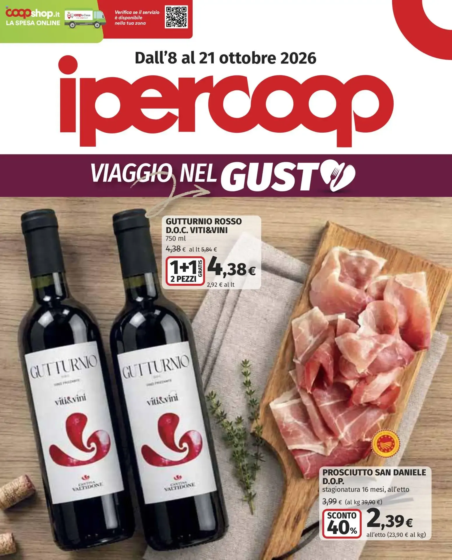 Ipercoop - Viaggio nel Gusto da 8 ottobre a 21 ottobre di 2026 - Pagina del volantino 1