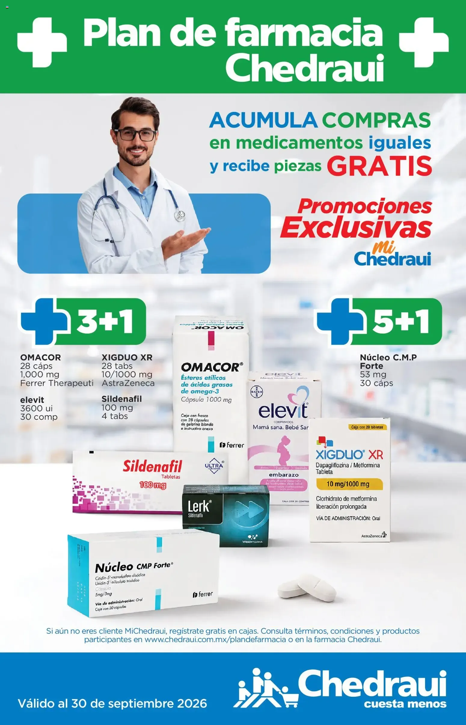 Catálogo de Chedraui folleto Plan de farmacia (01/07/2026 - 30/09/2026) - catálogo en línea 1 de julio al 30 de septiembre 2026 - Pagina 1