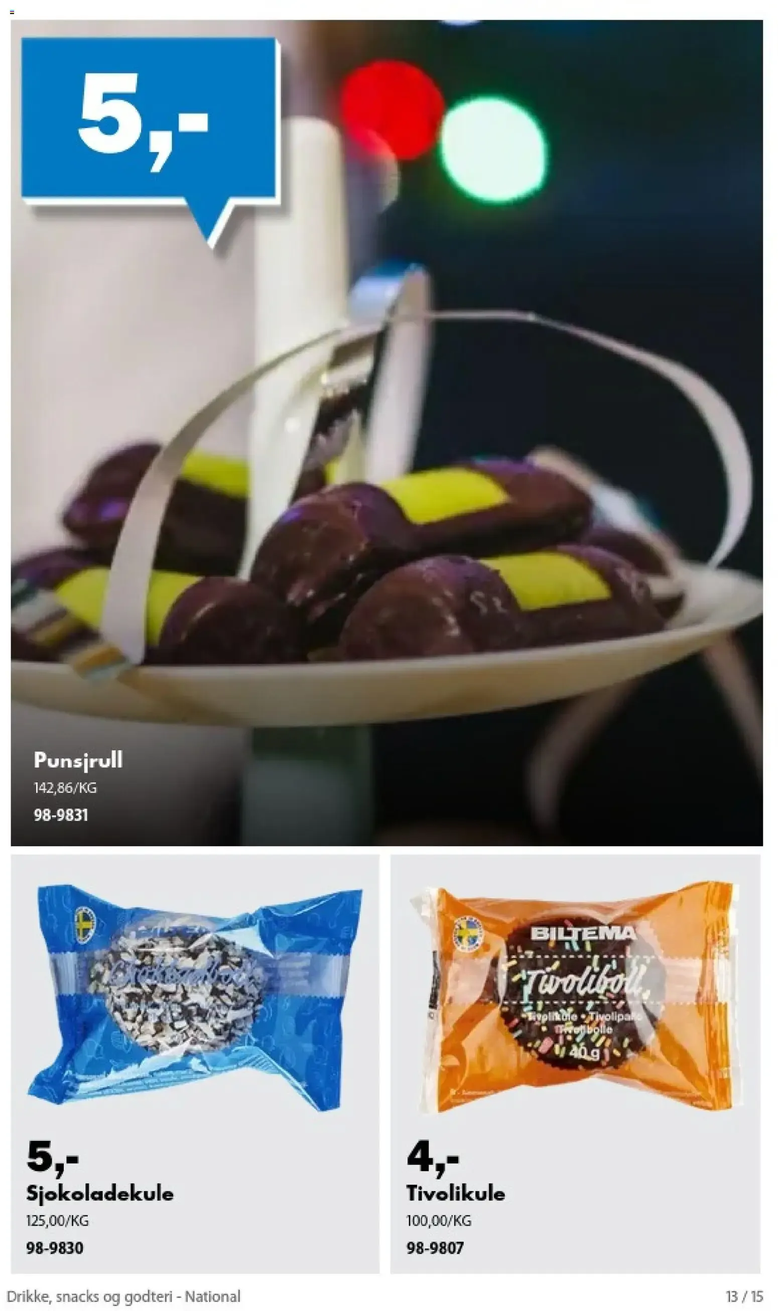 Biltema kundeavis Drikke, snacks og godteri - National (04/09/2026 - 31/12/2026) - Kundeavis og tilbud fra 4. september til 31. desember 2026 - kundeavisside 13