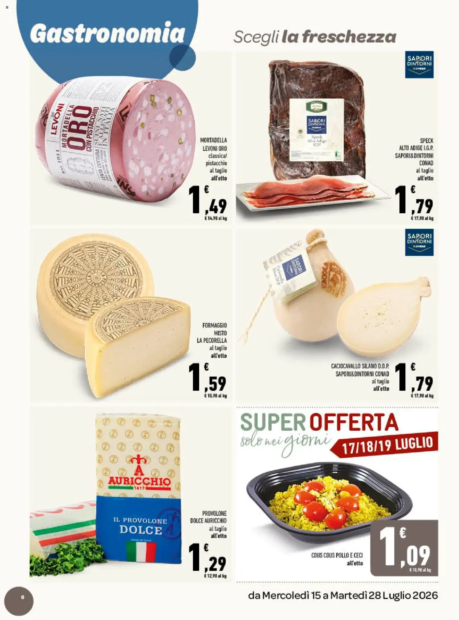 Gli Speciali Conad: Fresco e di Stagione da 15 luglio a 28 luglio di 2026 - Pagina del volantino 8