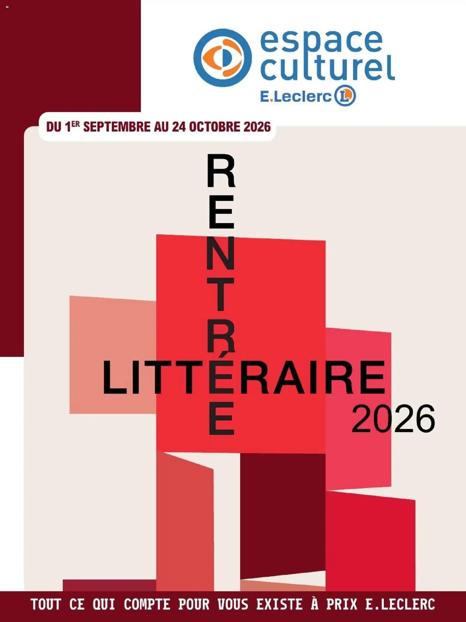 Espace Culturel E.Leclerc - Rentrée Littéraire 2026 du 1 septembre au 24 octobre 2026 - Catalogue page 1