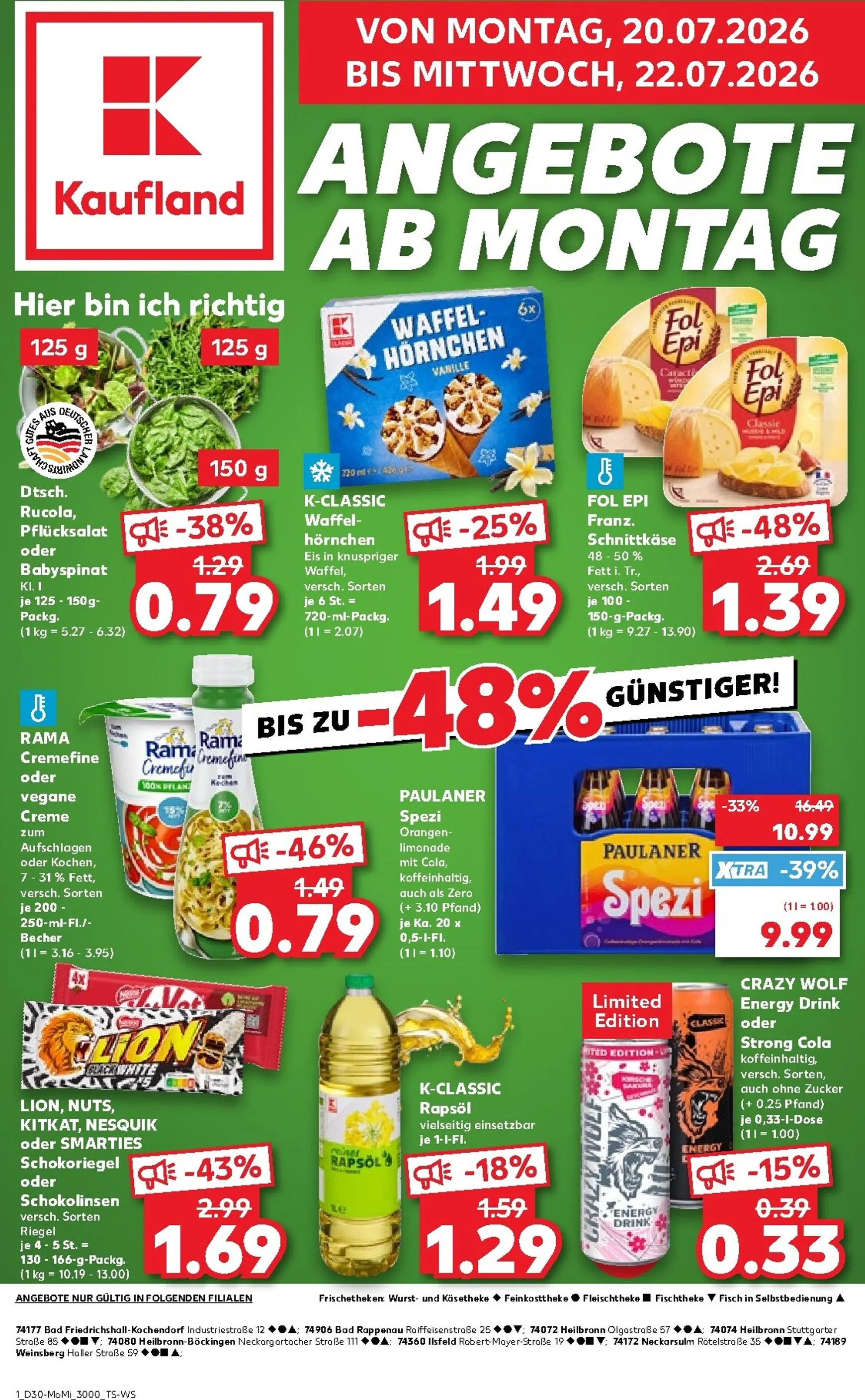 Kaufland Angebote ab Montag von 20. Juli bis 22. Juli 2026 - Prospekt seite 1