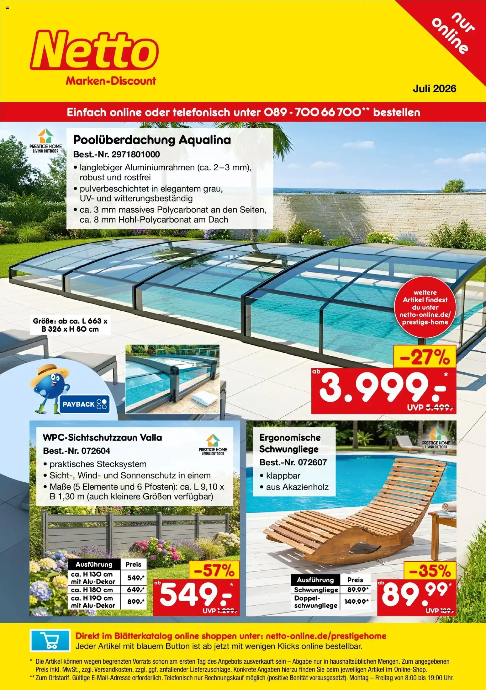 Netto Marken-Discount Online-Sonderangebote Sommerdeals (ab 01.07.2026) » Angebote von 1. Juli bis 31. Juli 2026 - Prospekt seite 1