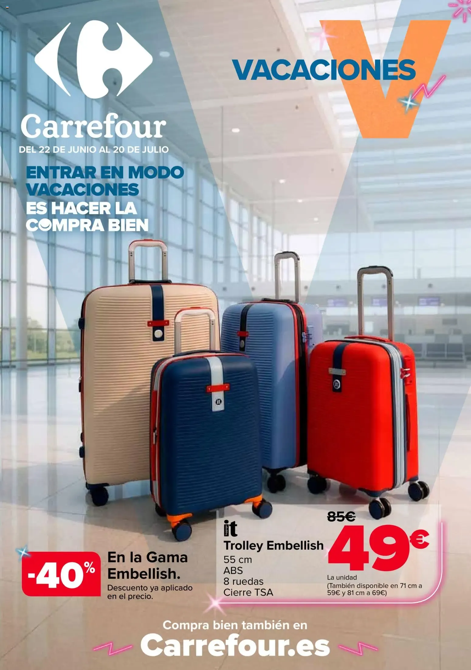 Catálogo de Carrefour Vacaciones del 22/06/2026 | Catálogo 22 de junio al 20 de julio 2026 - Página 1