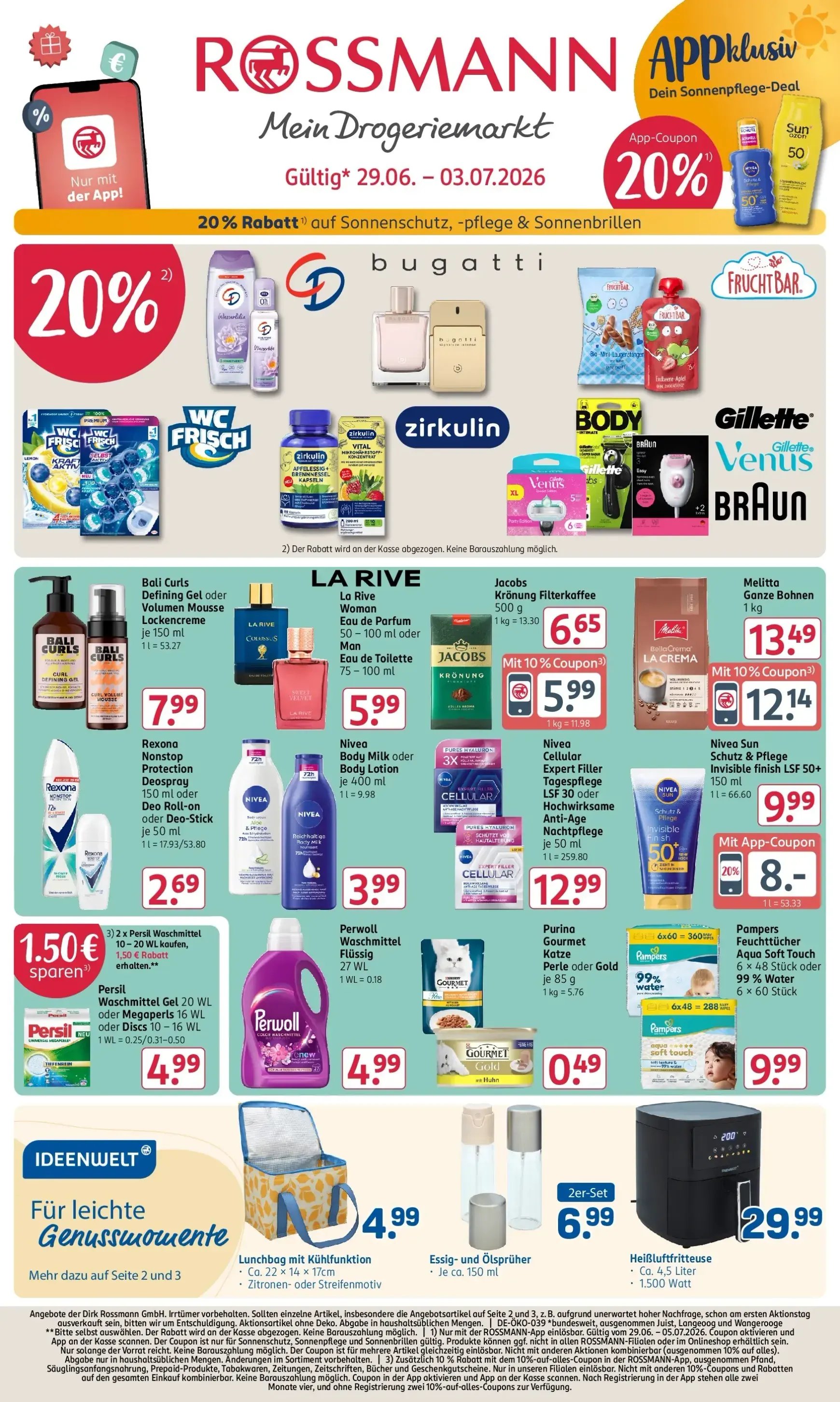 ROSSMANN Prospekt – von Montag 29.06.2026 bis Freitag 03.07.2026 von 29. Juni bis 3. Juli 2026 - Prospekt seite 1