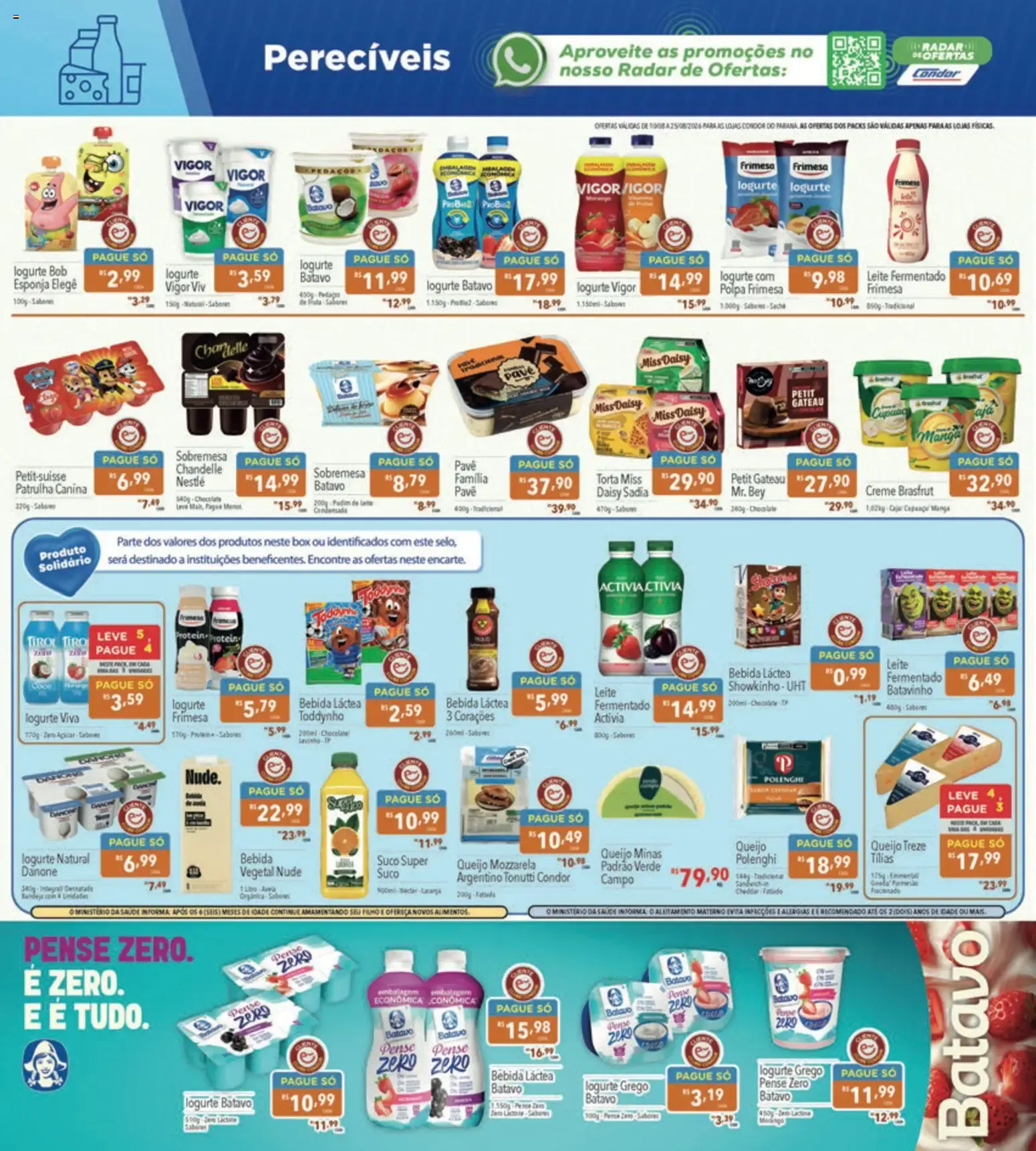 Encarte de Supermercados Condor ofertas Campanha Solidária de 10/08/2026 10 de agosto até 25 de agosto 2026 - Pagina 10