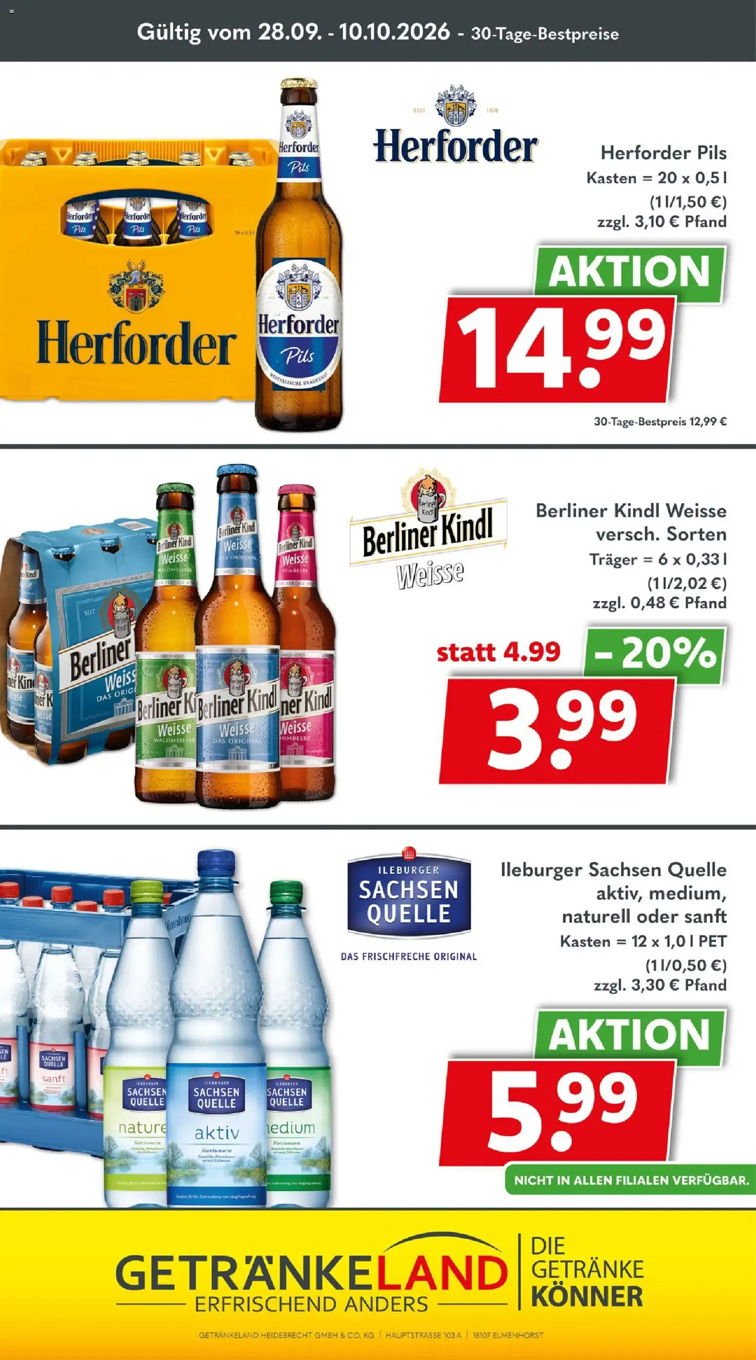 Getränkeland Prospekt (ab 28.09.2026) zum Blättern von 28. September bis 10. Oktober 2026 - Prospekt seite 8