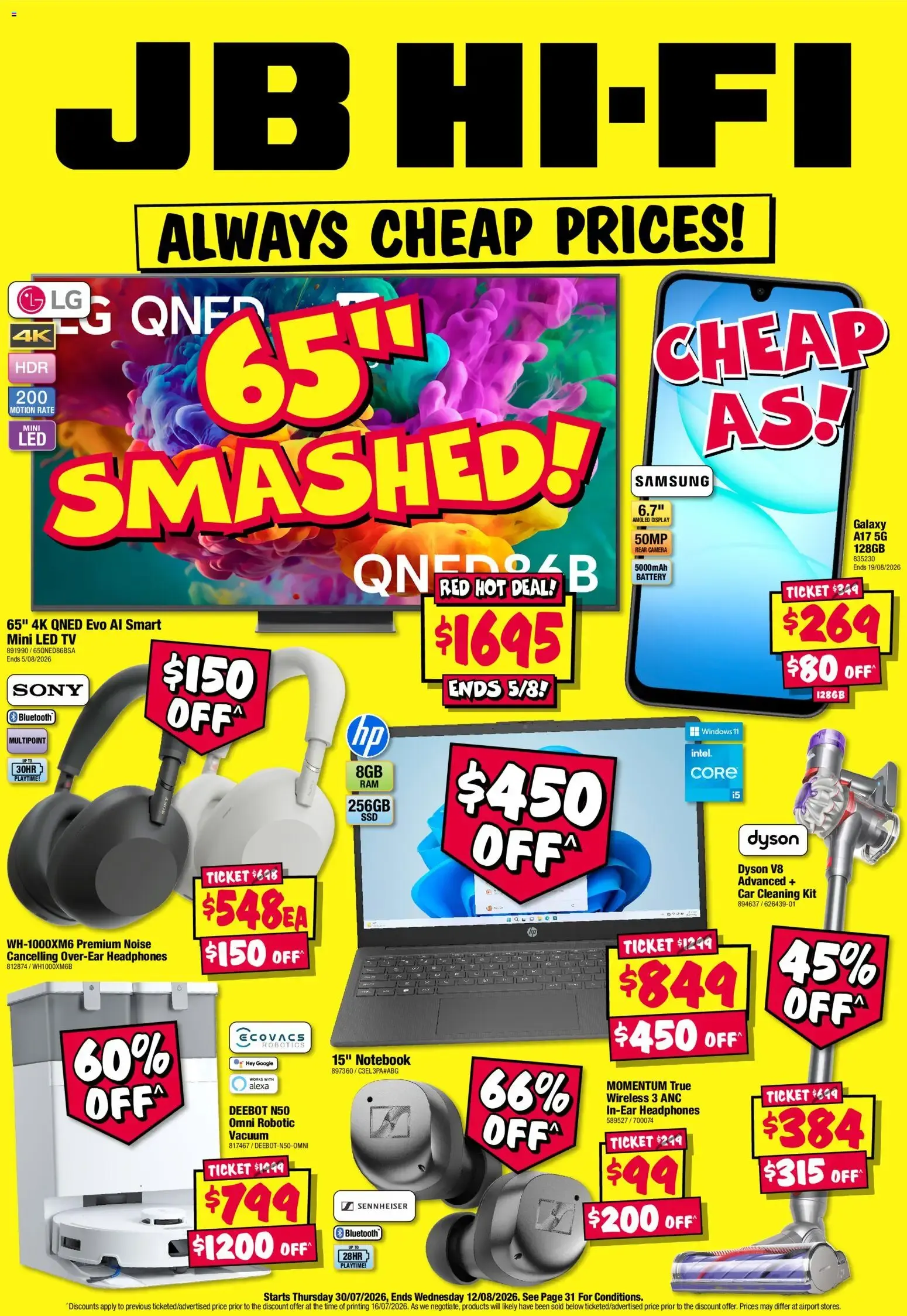 JB Hi-Fi Always Cheap Prices - Catalogue valid from 30 July to 12 August 2026 - page 1