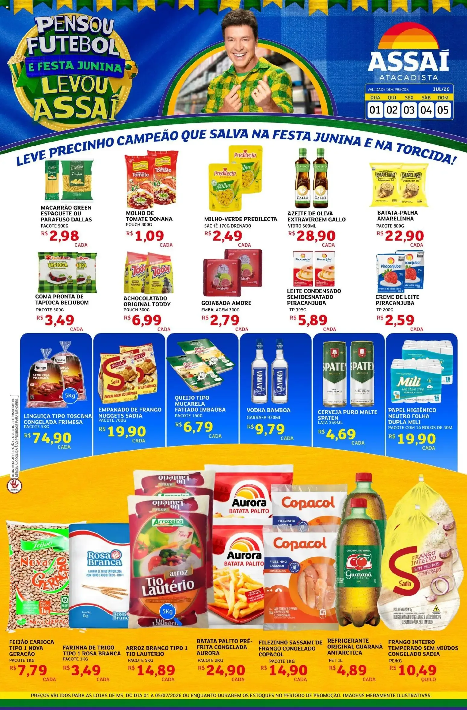 Encarte de Assaí Atacadista ofertas - MS de 01/07/2026 | Promoções Online 1 de julho até 5 de julho 2026 - Pagina 1